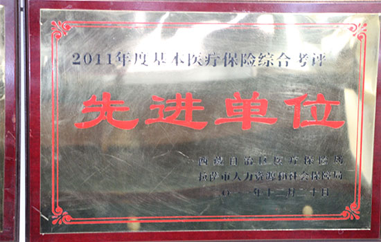 2011年度基本醫(yī)療保險(xiǎn)綜合考評(píng)先進(jìn)單位